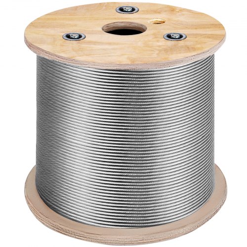 

VEVOR 3/16" Cable de Alambre de Acero Inoxidable 304 Carrete de 500 pies 380 kg