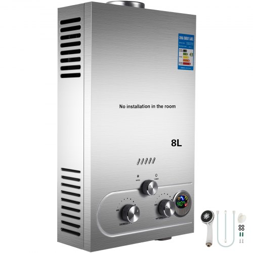 

8l-glp Calentador De Agua De Gas Licuado 16kw Instantáneo Gas Botella Lcd