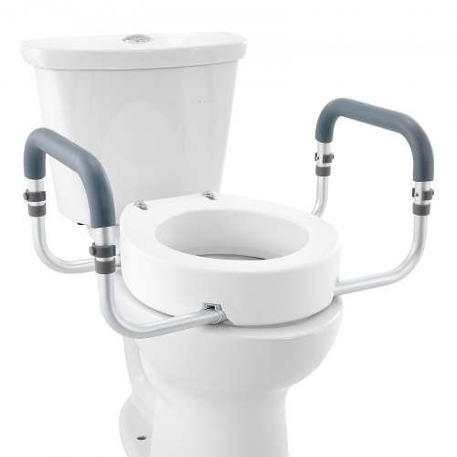 

VEVOR Asiento Elevado para Inodoro 88,9 mm Carga de 136KG, para Inodoro Redondo Estándar, con Acolchado de Reposabrazos de EVA, para Ancianos, Discapacitados, Pacientes, Embarazadas, Médicos
