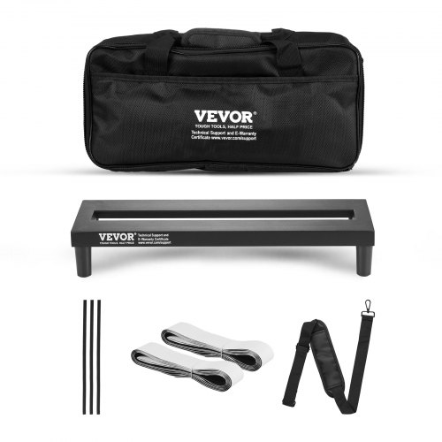

VEVOR Pedalera de Guitarra, 380 x 155 x 62 mm, Aleación de Aluminio 0,37 kg Pedalera de Guitarra Súper Ligera con Bolsa de Transporte Correa Fija, Capacidad para 4-6 Pedales de Guitarra, Pequeña