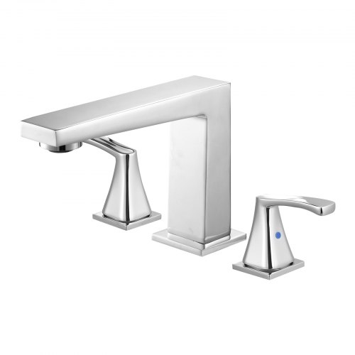 

VEVOR Grifo de Bañera Romano en Ángulo Recto, con 3 Orificios, Control de 2 Manijas y un Núcleo de Válvula Confiable, de Acero Inoxidable, para Baño de Adultos, Color Plateado, 180 x 50 x 205 mm