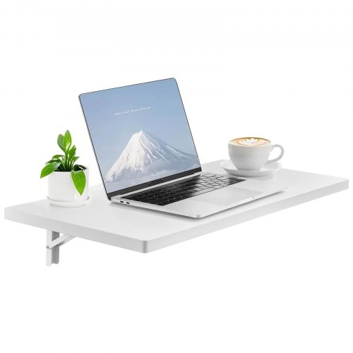 

VEVOR Mesa plegable montada en la pared, mesa abatible de 47.24" x 19.69" para montaje en pared, escritorio flotante con soporte de hierro, escritorio plegable para espacios pequeños, oficina en casa, comedor, cuarto de lavado, cocina, bar, blanco