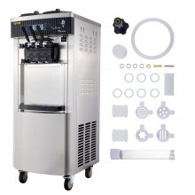Máquina De Helado Suave 20-28l / H 2200w Pantalla Lcd Ice Cream Machine