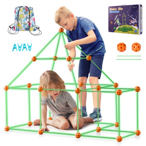 

VEVOR Kit de Construcción de Fortalezas de Niños brilla en la oscuridad 85 PCS