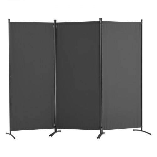 

VEVOR Biombo Separador Plegable de Ambientes 3 Paneles 228x52x184 cm, Gris