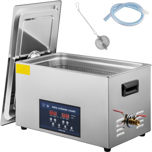 

VEVOR 30 L Limpiador Ultrasónico 54,6x34,3x38,1 cm Máquina de Limpieza Ultrasónica Profesional 28/40 kHz y Ahorro Energético Limpiador Ultrasónico de Acero Inoxidable Tiempo de Trabajo 0-99 minutos