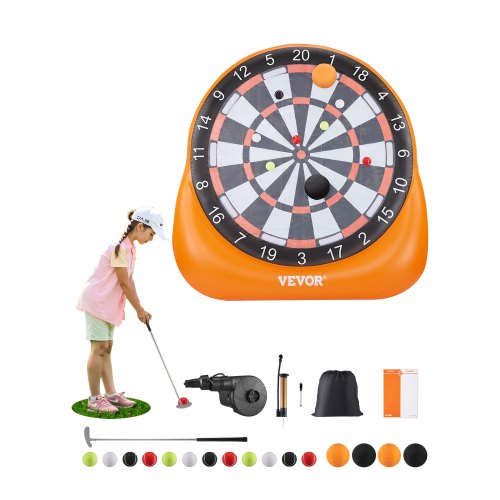 

VEVOR Tablero de Dardos Inflable de Fútbol de 2 x 1,4 x 2 m con 4 Pelotas de Fútbol, 12 Dardos de Tenis y Bomba de Aire, Instalación en 3 Minutos, Ideal para Juegos de Jardín, Dardos Gigantes