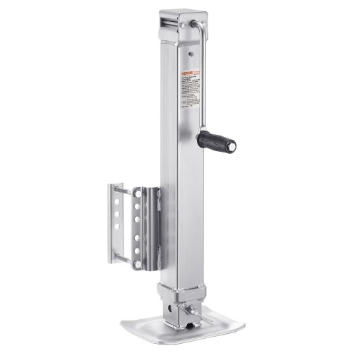 VEVOR Gato para Remolque, Capacidad de Carga Estática de 3628 kg Gato para Remolque con Pernos Soporte de Elevación de 724 mm con Manija para Remolque de RV, Remolque para Yates, Remolque Utilitario