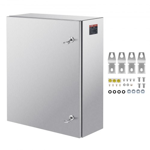 

VEVOR Caja Eléctrica de Acero Inoxidable Gabinete Eléctrico 60x50x20cm IP66 Caja Impermeable Montada en Pared con Placa de Montaje Bisagra de Bloqueo para Equipos Electrónicos Eléctricos al Aire Libre