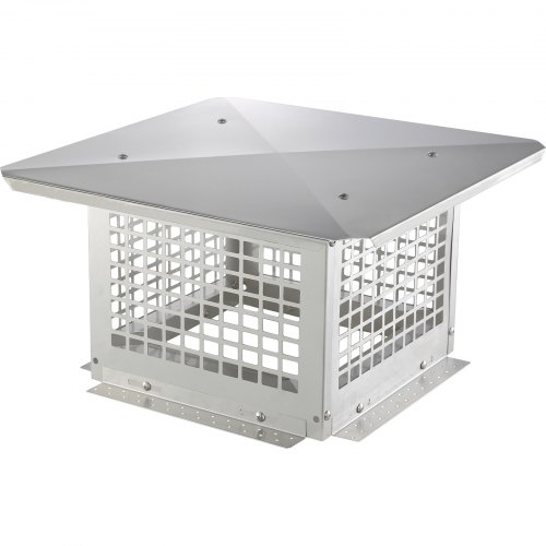 

VEVOR Tapa de Chimenea 305x305 mm Sombrero de Chimenea Base Cuadrada Tapa de Cubierta de Acero Inoxidable 304 Protector contra Pájaros Viento y Lluvia con Accesorios para Diferentes Tipos de Chimeneas