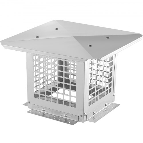

VEVOR Tapa de Chimenea 229x229 mm Sombrero de Chimenea Base Cuadrada Tapa de Cubierta de Acero Inoxidable 304 Protector contra Pájaros Viento y Lluvia con Accesorios para Diferentes Tipos de Chimeneas