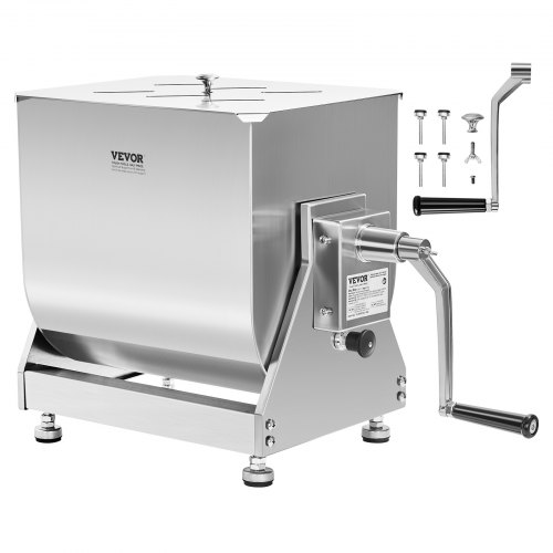 

VEVOR Mezclador de Carne Manual con Inclinación de 10 L Acero 560 x 255 x 465 mm