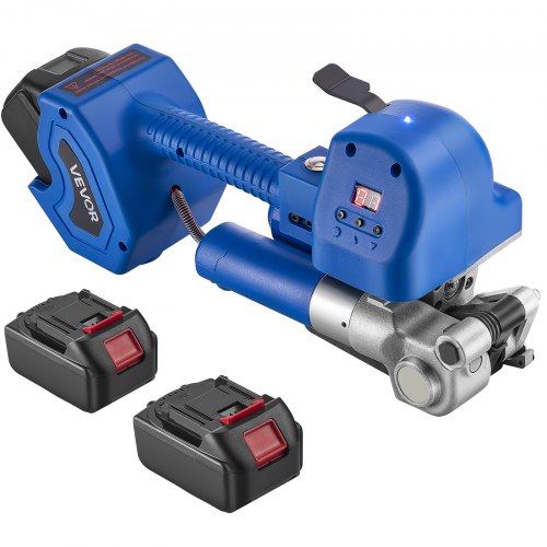 

VEVOR Flejadora Eléctrica para Flejes PET de 10-19 mm, 2 Baterías de 4000 mAh, Herramienta de Flejado Automática con Pantalla Digital, Tensión de 800-5600 N, Empacadora para Embalaje de Cajas, Palés