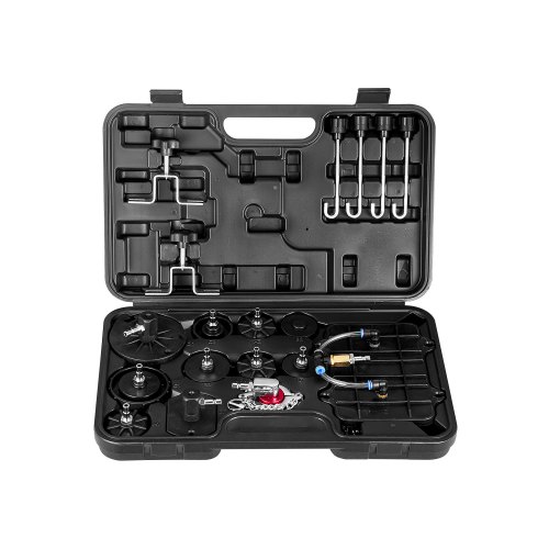 

VEVOR Kit de Purga de Frenos Maestro, 12 uds, Juego de Adaptadores de Purga de Frenos Profesional con Kit Completo y Manija, Apto para la Mayoría de Vehículos Nuevos y Viejos, 445 x 275 x 90 mm