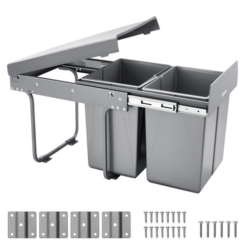 

VEVOR Contenedor de Basura Extraíble Doble 20 L x 2 492 x 340 x 430 mm Gris