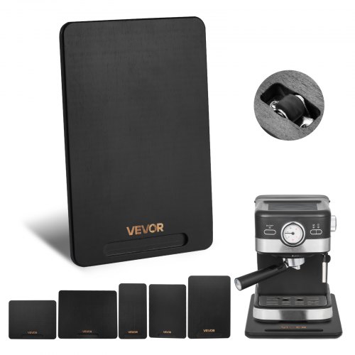 

VEVOR Deslizador para Electrodomésticos 356 x 241 x 21 mm Bandeja Deslizante de Madera Grosor de 1,8 cm con Ruedas de Goma Silenciosas y Asa Hueca ideal para Cafeteras y Encimeras de Cocina, Negro