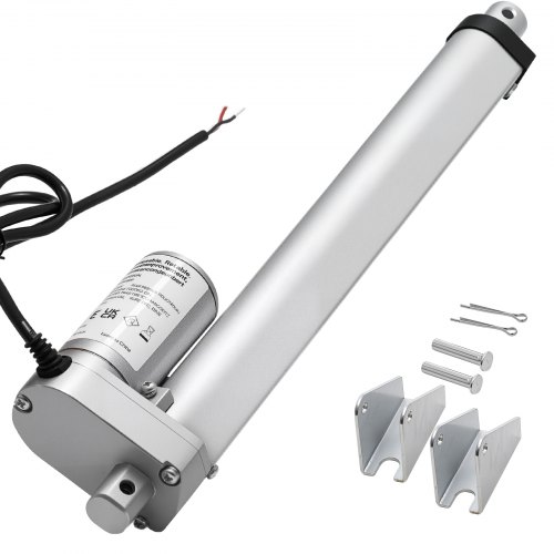 

VEVOR Actuador Lineal 12 V, Motor Lineal 250 mm con 15 mm/s, 1000 N, con Protección IP54 y Soporte de Montaje, para Escritorios Elevables, Sillones Reclinables y Abridores de Ventanas y Puertas