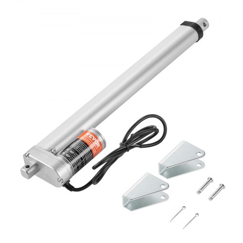 

VEVOR Actuador Lineal de 12 V, Actuador de Movimiento Lineal de 300 mm 1000 N 14 mm/s con Soporte de Montaje y Protección IP54 para Muebles, Sistemas de Automatización, Equipos Mecánicos