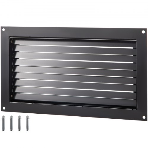 

VEVOR Rejilla de Ventilación Galvanizada 12x20 '' Rejilla de Ventilación Negro