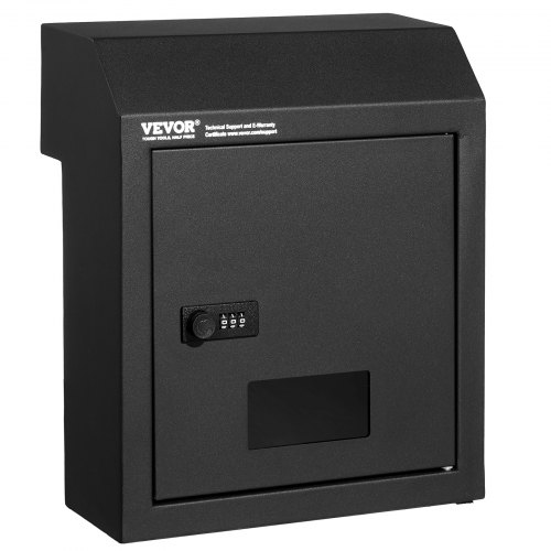 

VEVOR Buzón Empotrable de Puerta 305x155x360 mm Buzón para Entrega de Correo a Través de Puerta 43 mm Acero Resistente Cerradura con Código de Combinación para Cartas, Llaves, Hogar, Oficina, Negro