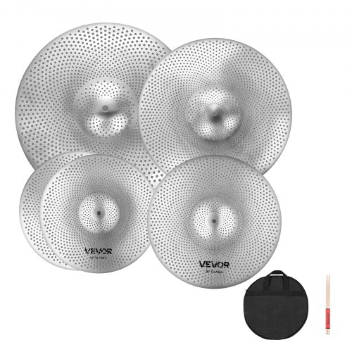 

VEVOR 4 Piezas Paquete de Platillos de Bajo Volumen de 350/400/455/505 mm (14/16/18/20 Inches)