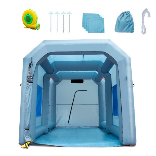 

VEVOR Cabina de Pintura Inflable 4 x 2,95 x 2,75 m Carpa Hinchable de Pintura de Coches en Oxford 210D con Sistema de Filtración Sopladores 900 W Estación de Trabajo de Pintura Taller de Garaje