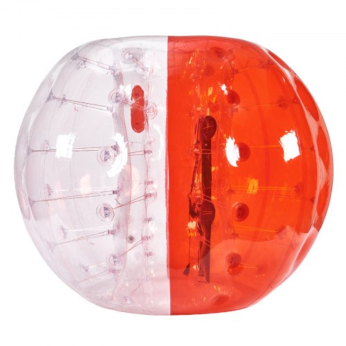 

VEVOR Bola de Choque Inflable Bola de Choque de Parachoques 1,5 m x 1,2 m Bola de Colisión Humana Bola de Rebote de Burbuja de Cuerpo de PVC Transparente + Bola de Parachoques Inflable Roja