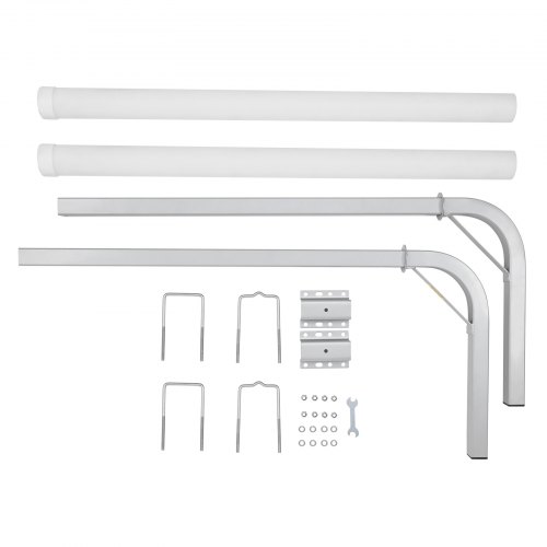 

VEVOR Guía para Remolque de Barco 121,5cm Ancho Ajustable 16 cm Guía de Lanzamiento de Acero Galvanizado con Tubo de PVC para Motos Acuáticas, Barcos de Pesca, Veleros, Botes Inflables, 480x85x1215mm