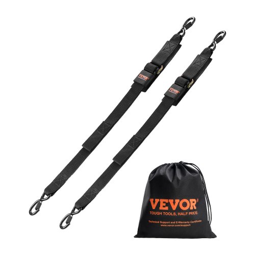 

VEVOR 2 PCS Correas de Trinquete Retráctiles Resistentes de 5,08 x 121,92 cm con Ganchos en forma de S con Bloqueo de Seguridad, Resistencia a la Rotura de 680,4 kg para Remolques, Vehículos, Botes