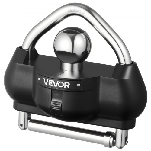 

VEVOR Candado para Remolque, Compatible con Enganches 4,76 cm, 5,08 cm y 5,87 cm, con Bola Antirrobo y 3 Llaves, Altura Ajustable para Autocaravanas, Barcos y Remolques, Negro, 187 x 86 x 170 mm