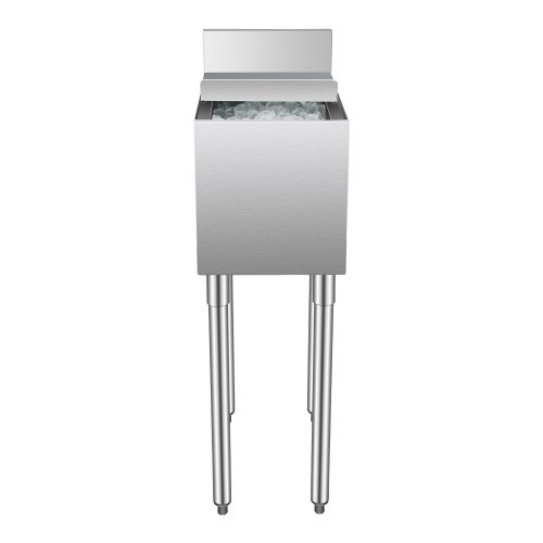 

VEVOR Contenedor de Hielo de 28 L para Debajo del Mostrador de 305 x 483 x 937 mm, de Acero Inoxidable con Tapa Deslizante y Patas de Bola Ajustables, Carrito Refrigerado para Bar, Restaurante