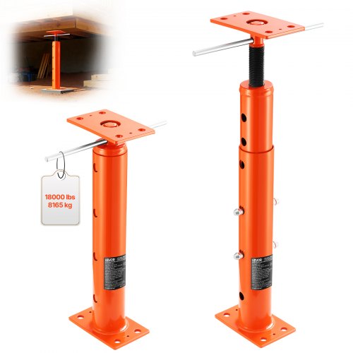 

Gato de piso para casa VEVOR, rango de altura de 19" a 36", capacidad de carga máxima de 18000 lb, poste de gato de sótano con viga de soporte ajustable para nivelación, poste de gato telescópico de acero con soporte de elevación para soporte temporal