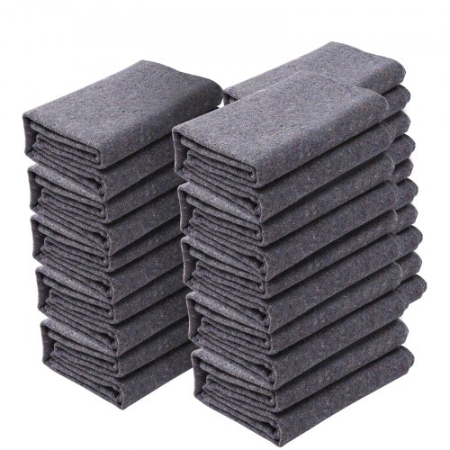 

VEVOR Mantas de Mudanza, 1829 x 1372 mm, Manta para Envolver Muebles 12 Piezas, Mantas Protectoras de Embalaje de Algodón Reciclado de Alta Resistencia para Proteger Muebles, Pisos, Electrodomésticos