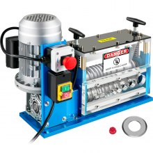 VEVOR Máquina Peladora de Cables Eléctricos 370 W Máquina Pelacable 1,5 mm - 38 mm Color Azul 17,3pulg.x12 pulg.x14,1 pulg. Máquina Pelacables Automática 50 HZ para Manejar Diferentes Tipos de Cables