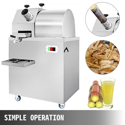 VEVOR Exprimidor Caña De Azucar Eléctrico 750w Acero Inoxidable 300 Kg/h  Comercial | VEVOR ES