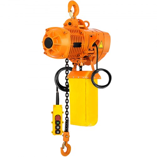 

VEVOR Polipasto Eléctrico de Cadena 1,1kW Capacidad de Carga 149,7kg Altura Máxima de Elevación 1 T Grúa Puente Monofásico con Cadena G80 Control Remoto con Cable de 3,3m para Garaje, Taller, Hotel