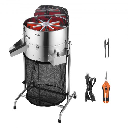 

VEVOR Recortadora de Cogollos Eléctrica 415 mm Máquina Recortadora de Hojas Inclinable con Cuchilla de Acero Inoxidable y Bolsa Recolectora para Cultivo Hidropónico, para Brotes, Hierbas Aromáticas