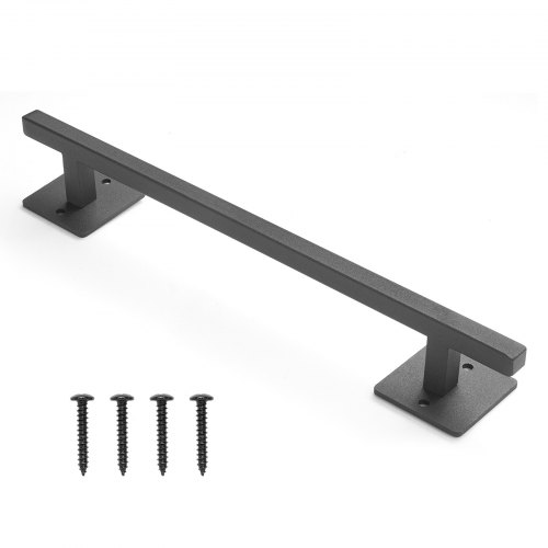 

VEVOR Manija para Puerta Corrediza 320 mm Tirador para Puerta de Granero de Acero al Carbono Resistente para Exteriores Manija Metálica Negra para Garaje, Cobertizo, Armario, Despensa, 1 Pieza