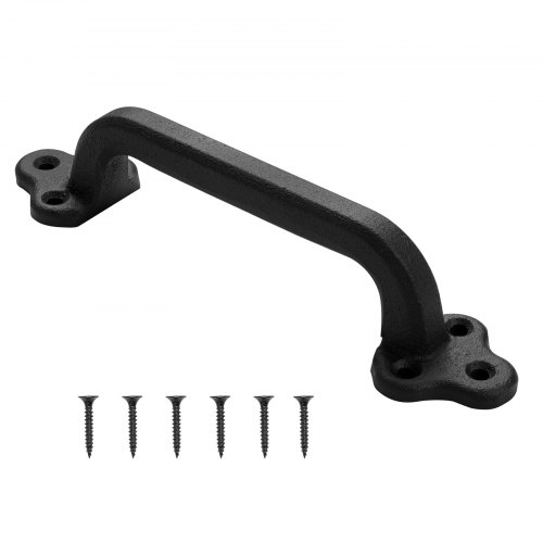 

VEVOR Manija para Puerta Corrediza 231 mm Tirador para Puerta de Granero de Acero al Carbono Resistente para Exteriores Manija Metálica Negra para Garaje, Cobertizo, Armario, Despensa, 1 Pieza