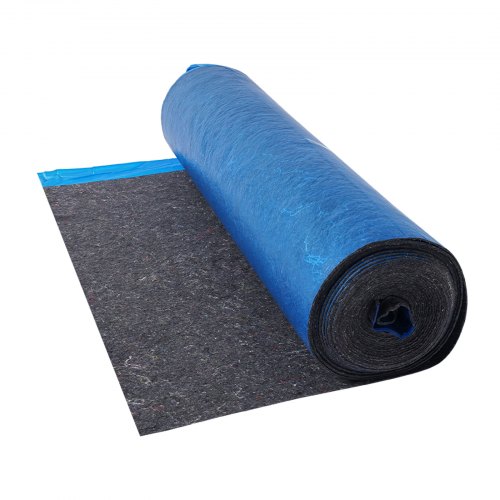 VEVOR Base para Suelo Laminado 9,3 m², con Barrera de Vapor Integrada, Película de Fibra y PE de Alta Resistencia, Insonorizante y Antirruido, para Suelos de Madera y Vinilo, 9300 x 1000 x 3 mm