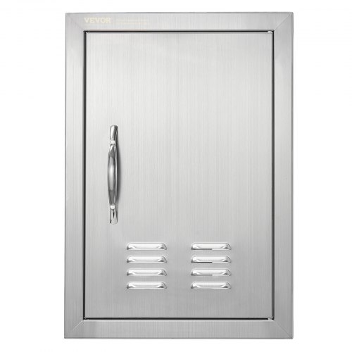 

VEVOR Puerta de Acceso a Barbacoa Puerta de Cocina Exterior Simple de 356x508 mm Puerta Empotrada de Acero Inoxidable con Manija Empotrada para Isla de Barbacoa, Estación de Parrilla, Armario Exterior