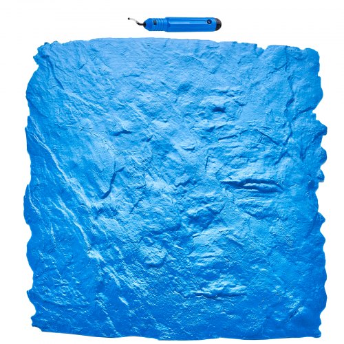 

VEVOR Alfombrilla para Sellos de Hormigón 590x590 mm Textura de Poliuretano para Revestimiento de Hormigón para Impresión de Suelo de Pizarra Moldes de Hormigón para Decoración de Exteriores, Azul