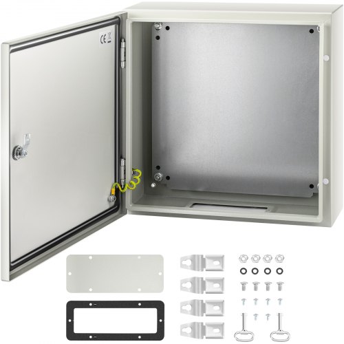 

VEVOR Caja Eléctrica de Acero, 50x50x15 cm, Acero al Carbono IP65