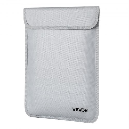 

VEVOR Maletín Ignífugo para Documentos, Resistente al Agua y al Calor hasta 1200 °C, con Cremallera Suave, Portátil y Monedero para Documentos Importantes, 380 x 282 x 9 mm, Una Sola Capa, Gris