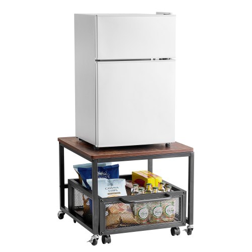 

VEVOR Mini Refrigerador Carrito Almacenamiento Marrón Oscuro 500 x 500 x 430 mm