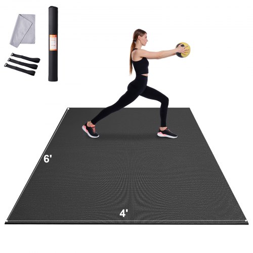 

VEVOR Esterilla de Yoga Antideslizante de Alta Densidad para Hombres y Mujeres Estera de Fitness y Ejercicio con Bolsa y Correa de Transporte para Yoga en Casa, Pilates y Entrenamiento, 1830x1270 mm