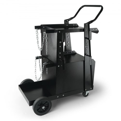 

VEVOR Carro de Soldadura 2 Estantes con Armario con Cerradura Equipo de Soldadura Móvil 120 kg Carro con 2 Soportes para Bombonas de Gas para Soldadura Manual por Arco con Gas Protector