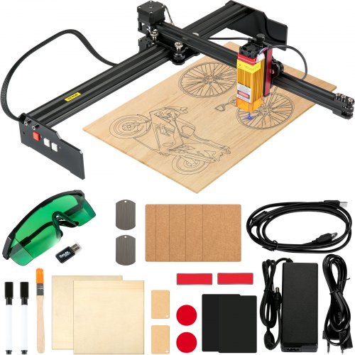 

VEVOR Mini Grabador Láser 270 x 440 mm 5,5W Máquina de Grabado de Escritorio Compatible con Windows7/8/10/11, iOS/Android Máquina de Grabado CNC para Papel, Madera, Cuero, Tela, Plástico, Acrílico