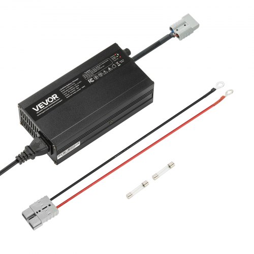 

VEVOR Cargador de Batería de Litio 12 V 10 A LiFePO4 CA-CC 14,6 V con Conector Anderson, Indicador LED, Activación a 0 V para Baterías Recargables de Ciclo Profundo de Litio LiFePO4 de Autocaravanas