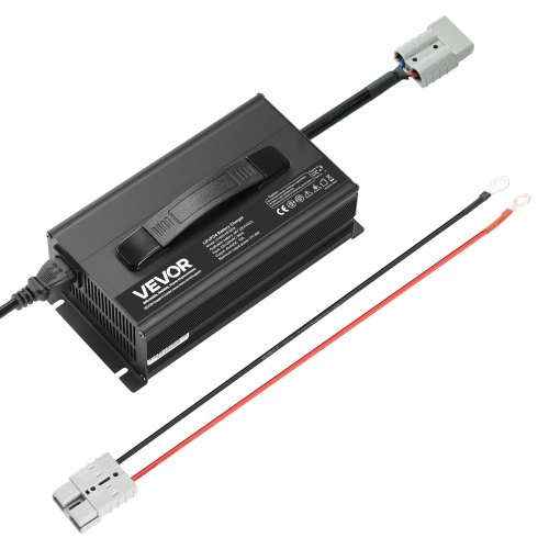 

VEVOR Cargador de Batería de Litio 36 V 18 A LiFePO4 CA-CC 43,8 V con Conector Anderson, Indicador LED, Activación a 0 V para Baterías Recargables de Ciclo Profundo de Litio LiFePO4 de Autocaravanas